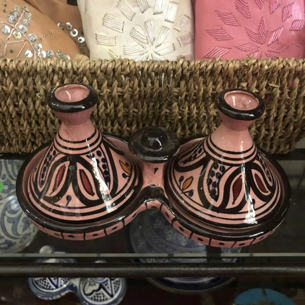 Fez Furniture & Homewares Maroc Mini Dual Tagine in Rose