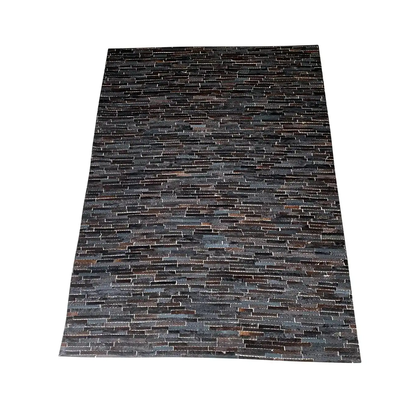 Zohi Interiors Patchwork Cowhide Rug in Black