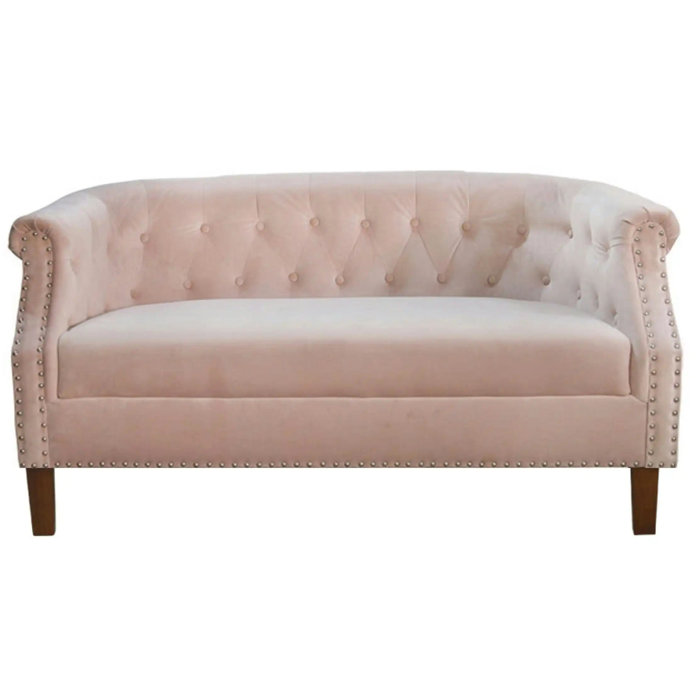 Judy Velvet Sofa Bed-Pink