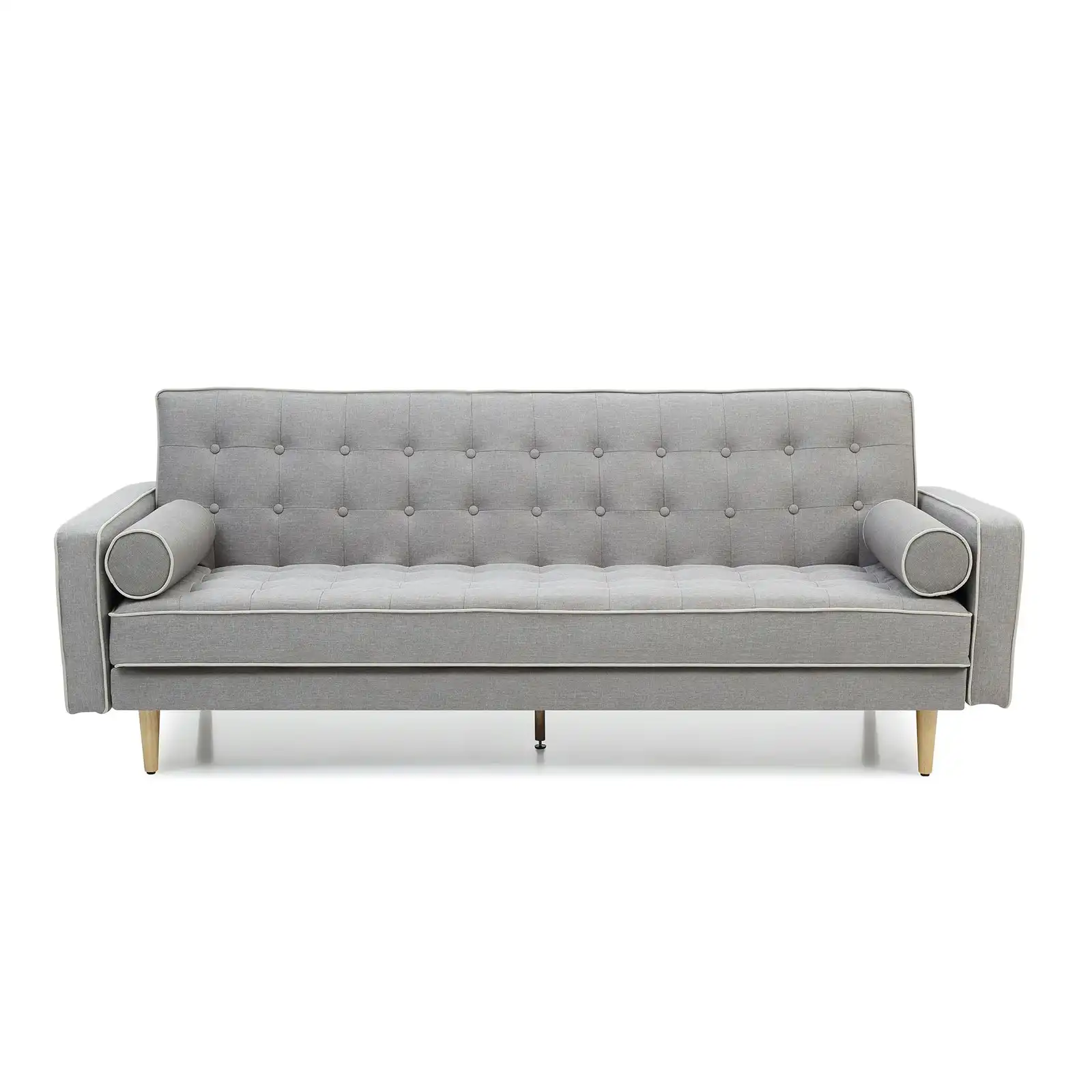 Sofia sofa bed SP068 - Grey BL201 (with contrast piping)