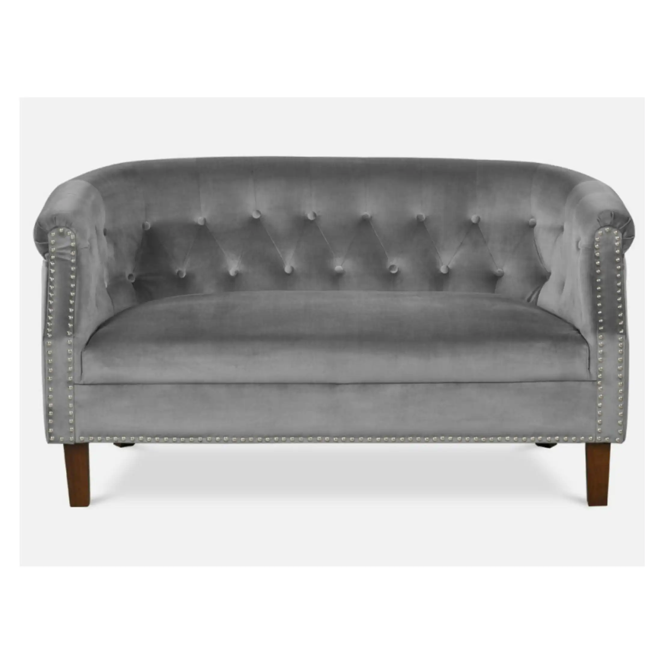 Judy Velvet Sofa Bed-Grey