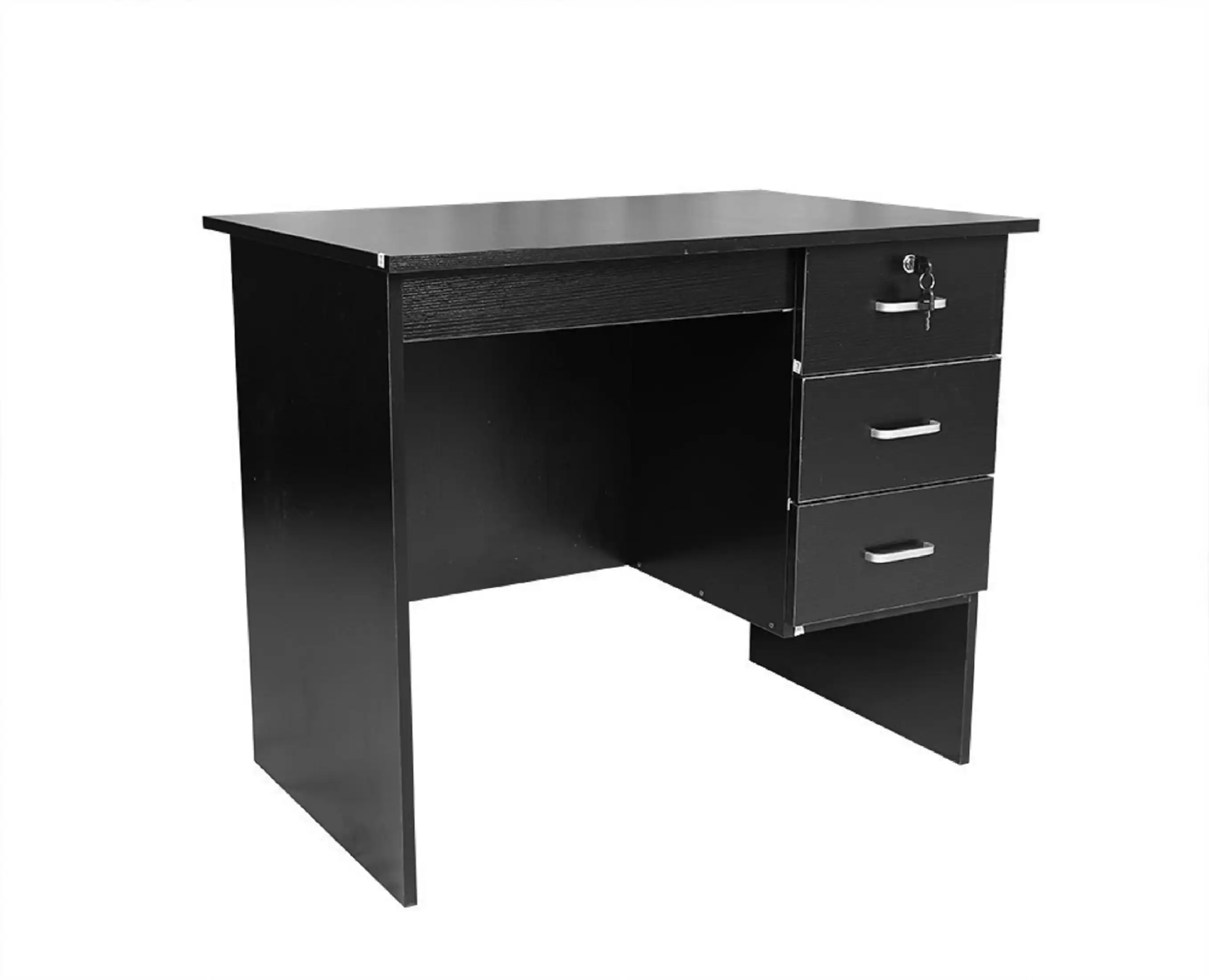 HEQS Redfern 1.2 M Study Desk with 3 Drawers Black