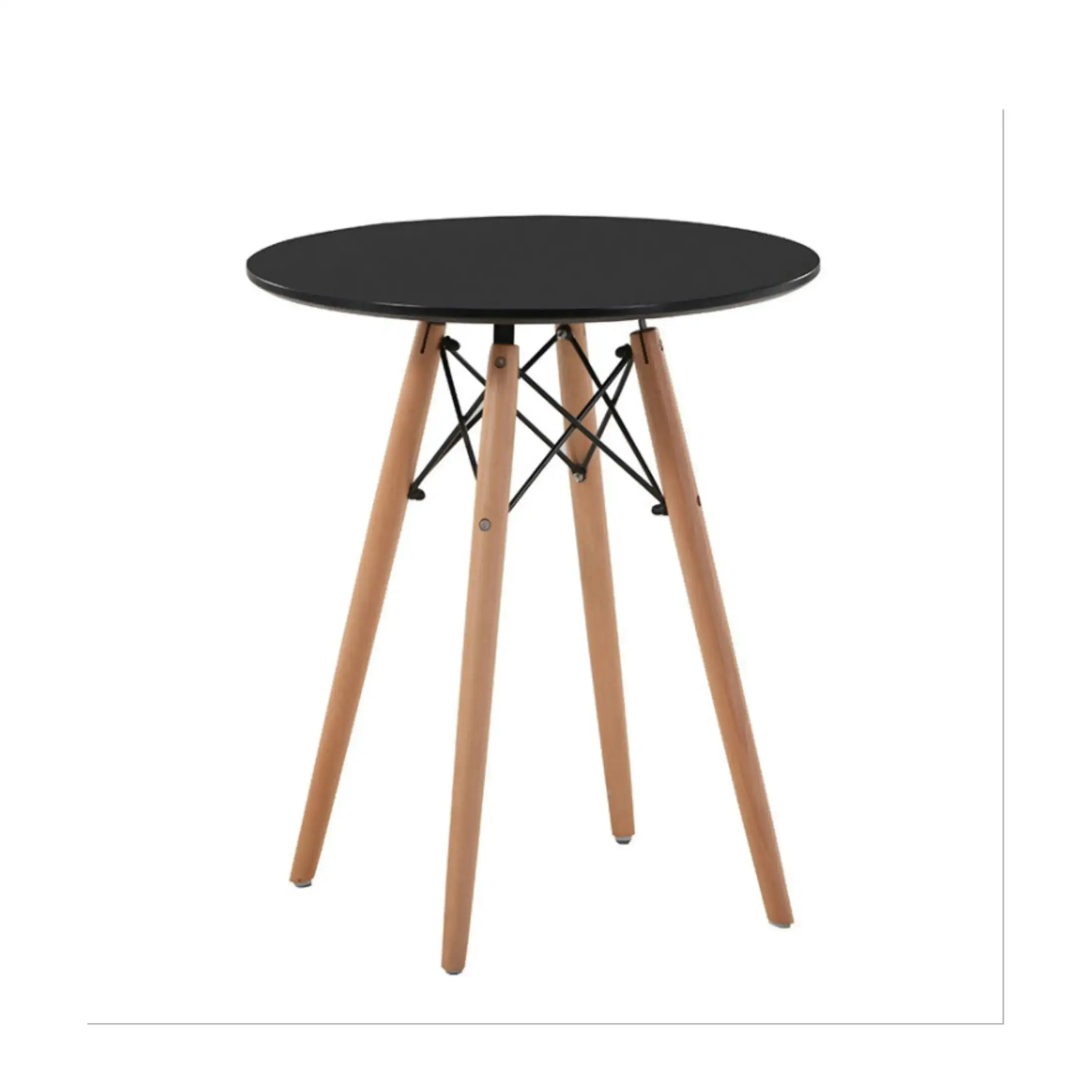 Oliver 80 cm Round Dining Table Black