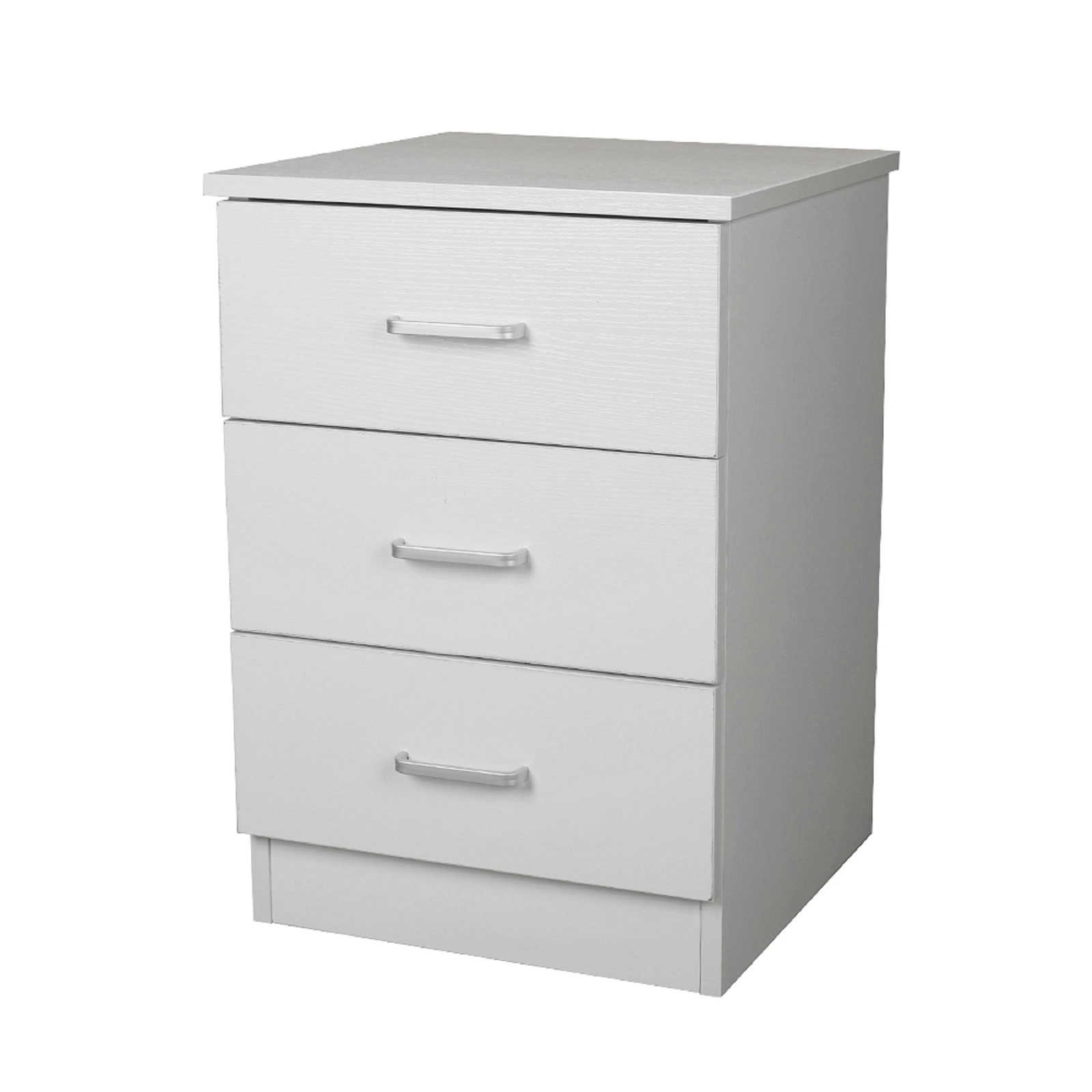 HEQS 3 Drawers Bedside V3 - White