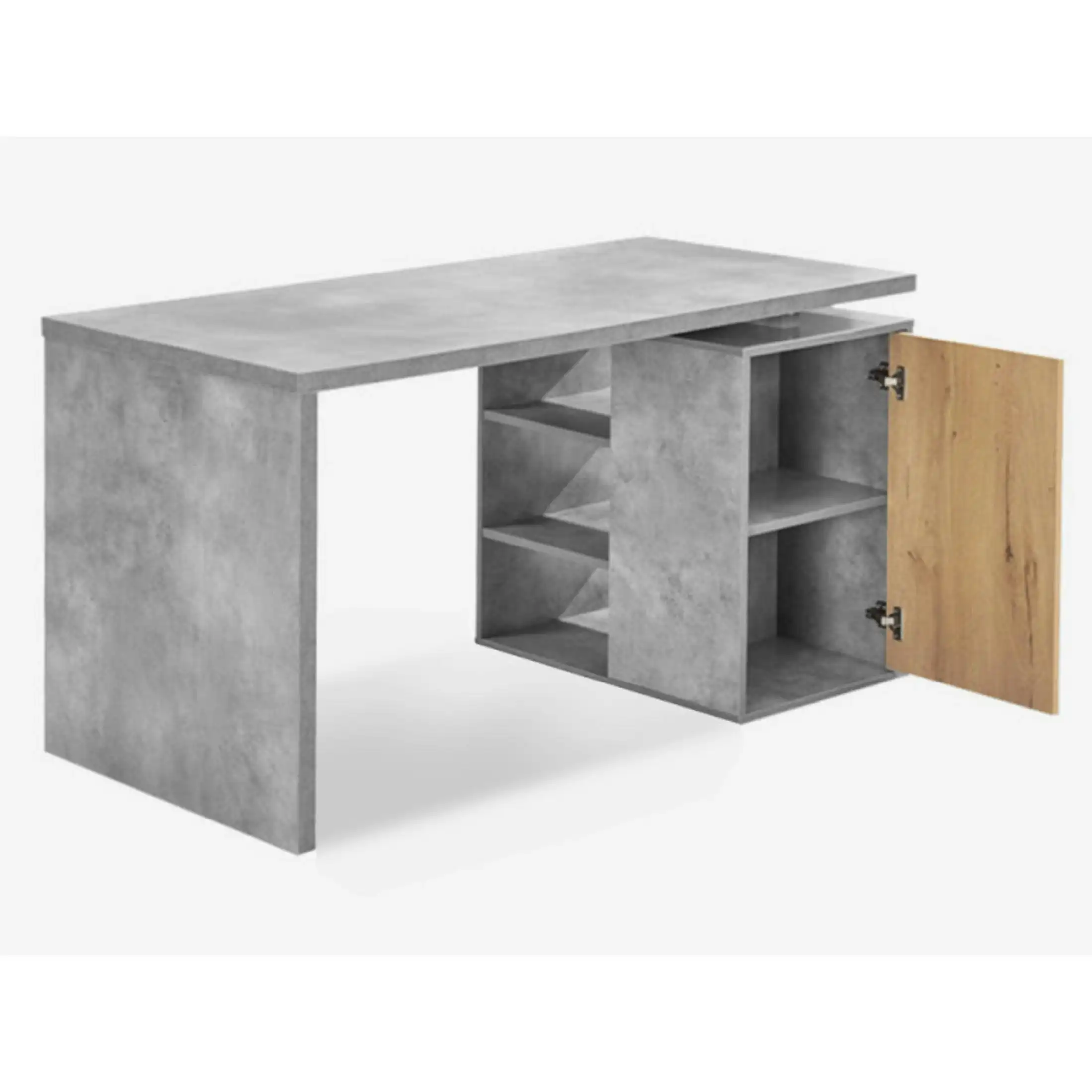 Thomas Desk - Dar Oak - Cement (Writing Desk)