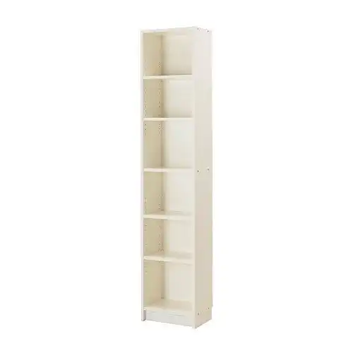 6-tier Slim Bookcase - White