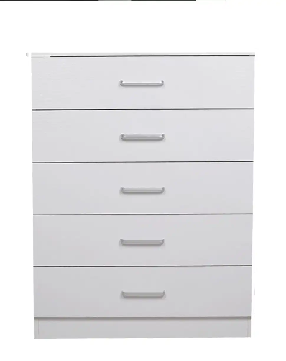HEQS 5 Drawers Chest (Tallboy) - White
