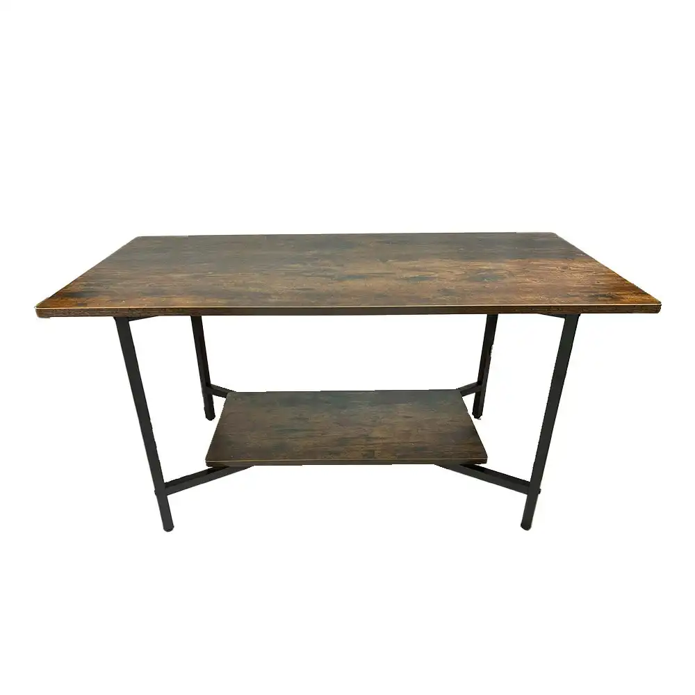Viviendo  Rectangular Coffee Table Dining Furniture Wooden Rustic Vintage Metal