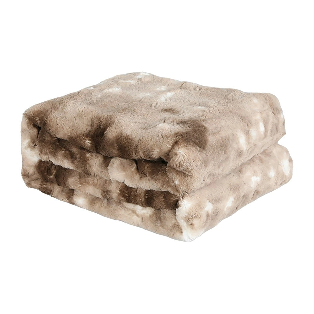 Dreamz Throw Blanket Luxury Tie-dyed Faux Fur 500GSM Bed SofaThick 127x152cm