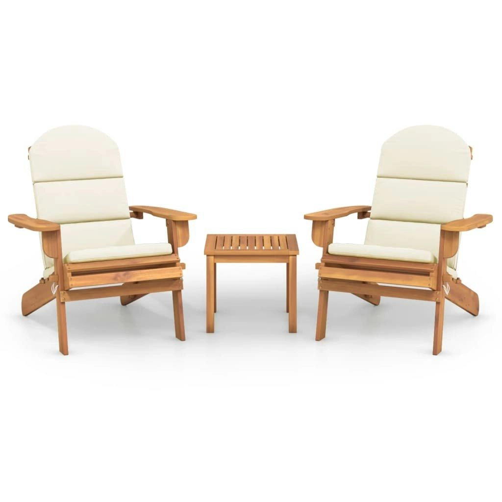 3 Piece Adirondack Garden Lounge Set Solid Wood Acacia 3152123