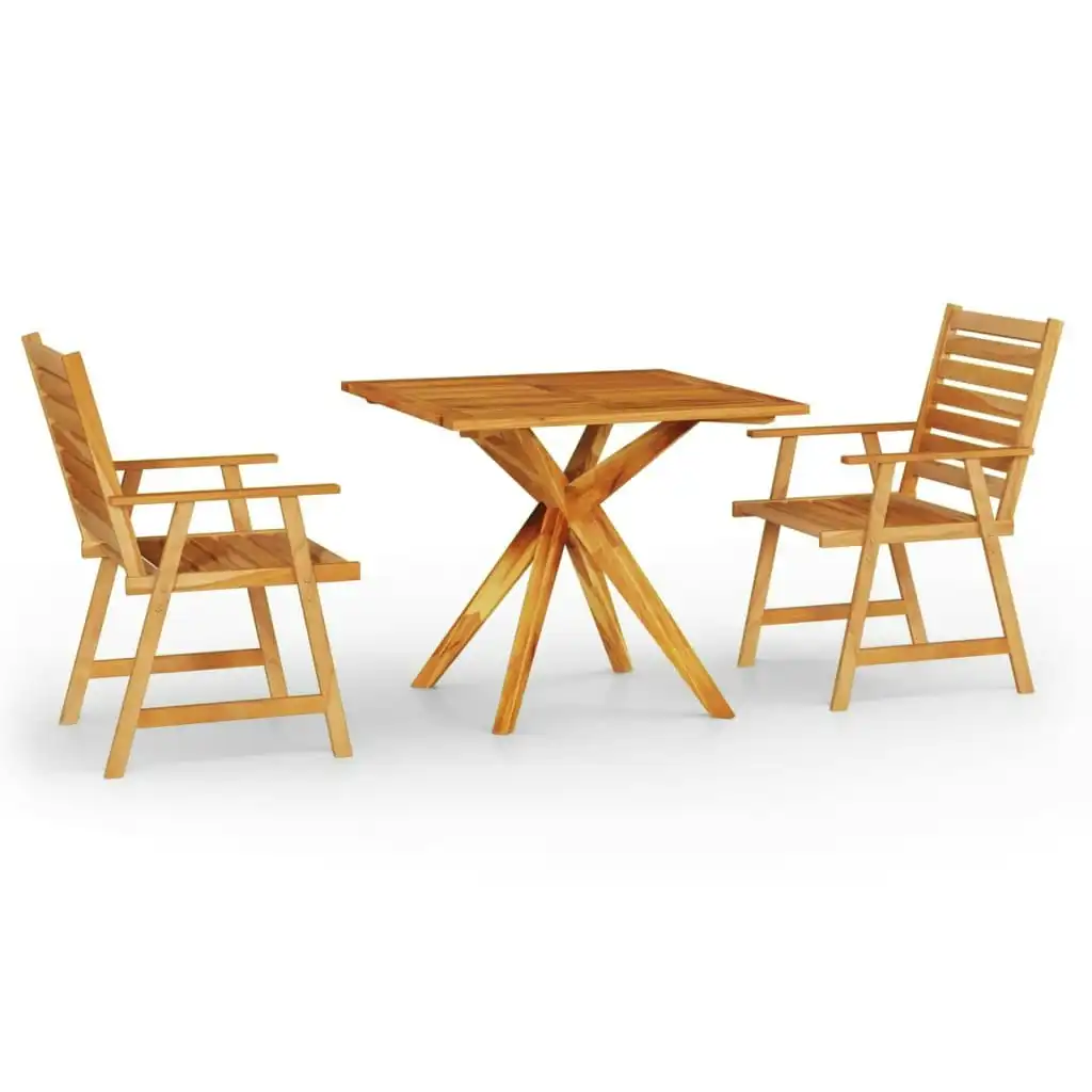 3 Piece Garden Dining Set Solid Wood Acacia 3087135