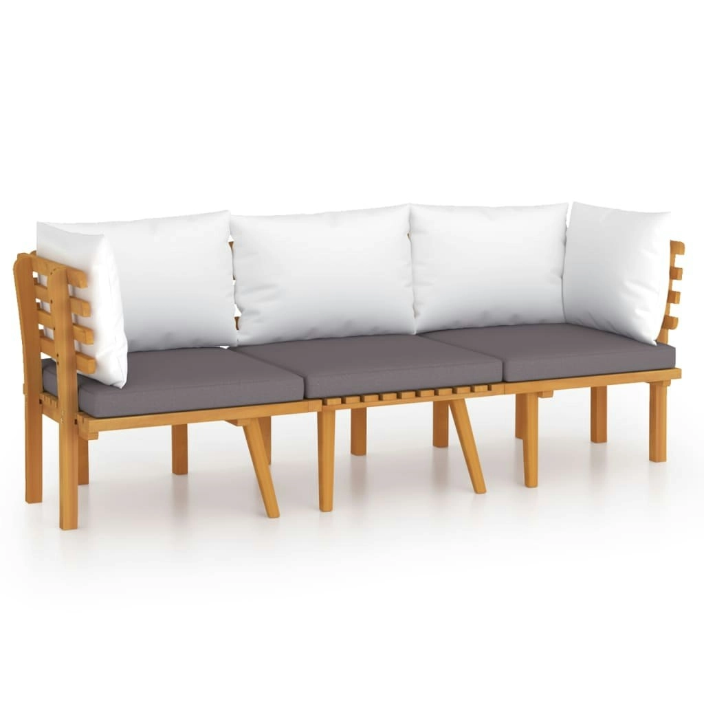 3 Piece Garden Lounge Set with Cushions Solid Wood Acacia 3087007