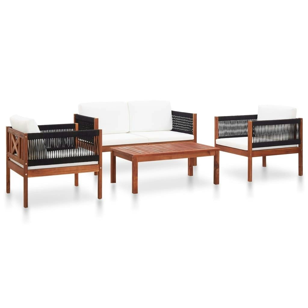 4 Piece Garden Lounge Set Solid Acacia Wood 46343