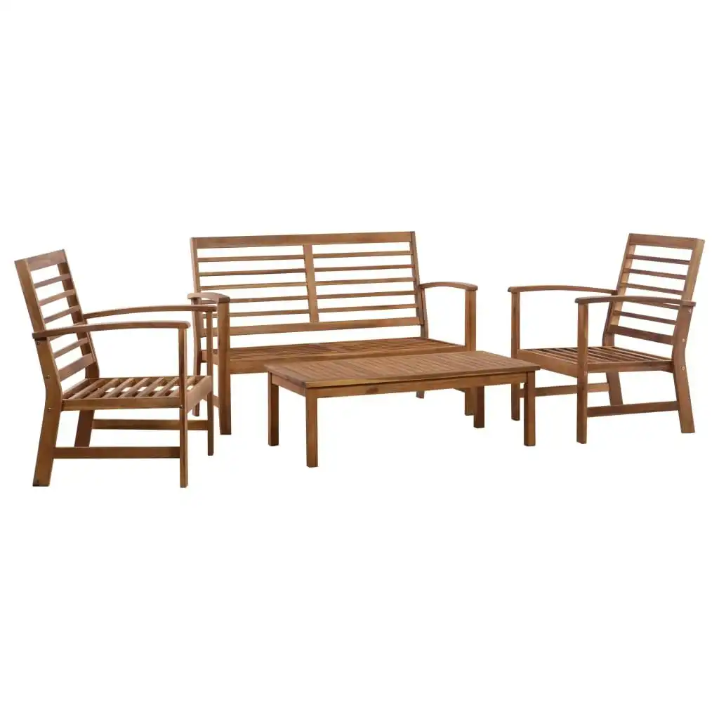 4 Piece Garden Lounge Set Solid Acacia Wood 47282