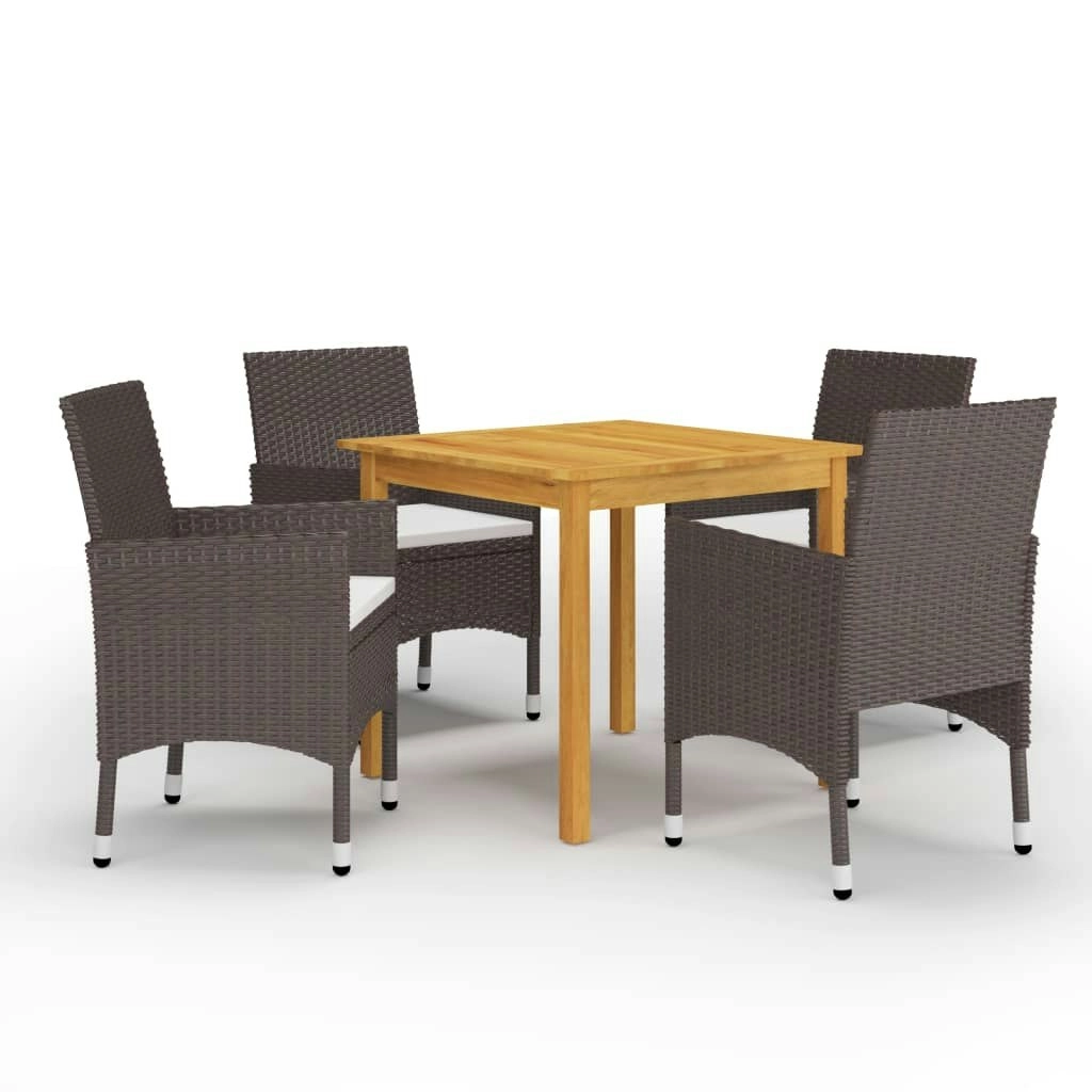 5 Piece Garden Dining Set Brown 3067674