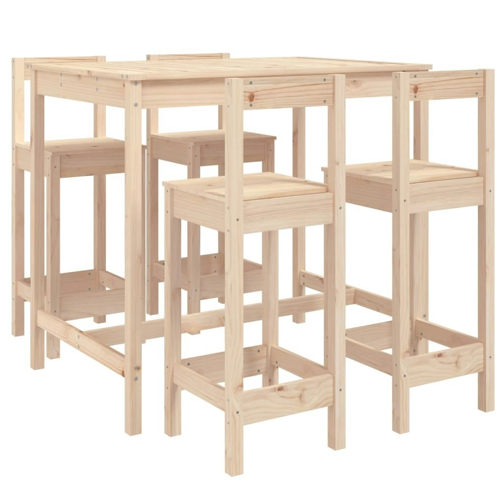 5 Piece Garden Bar Set Solid Wood Pine 3154750