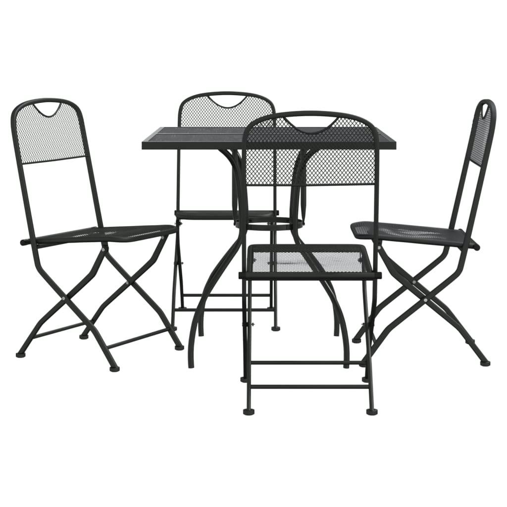 5 Piece Garden Dining Set Anthracite Metal Mesh 3211810