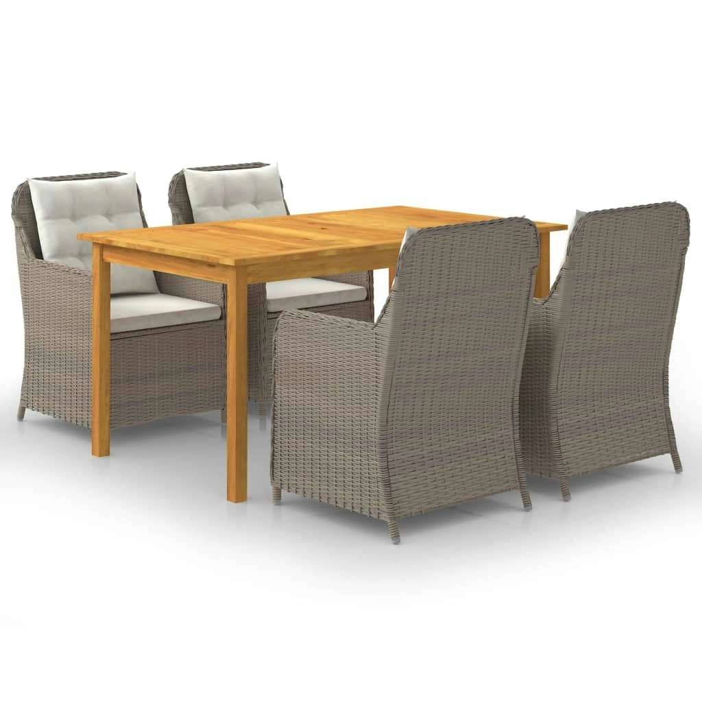 5 Piece Garden Dining Set Brown 3067818