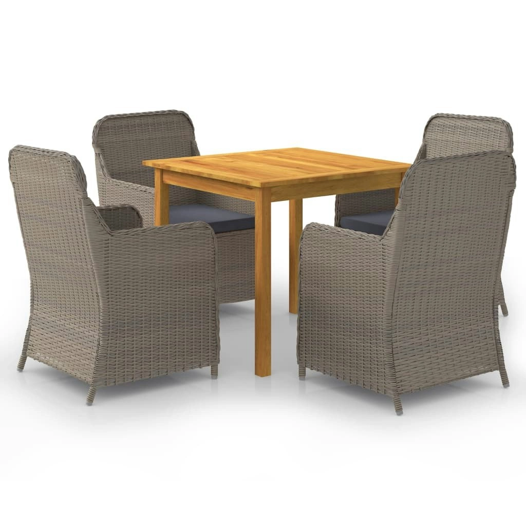 5 Piece Garden Dining Set Brown 3067727