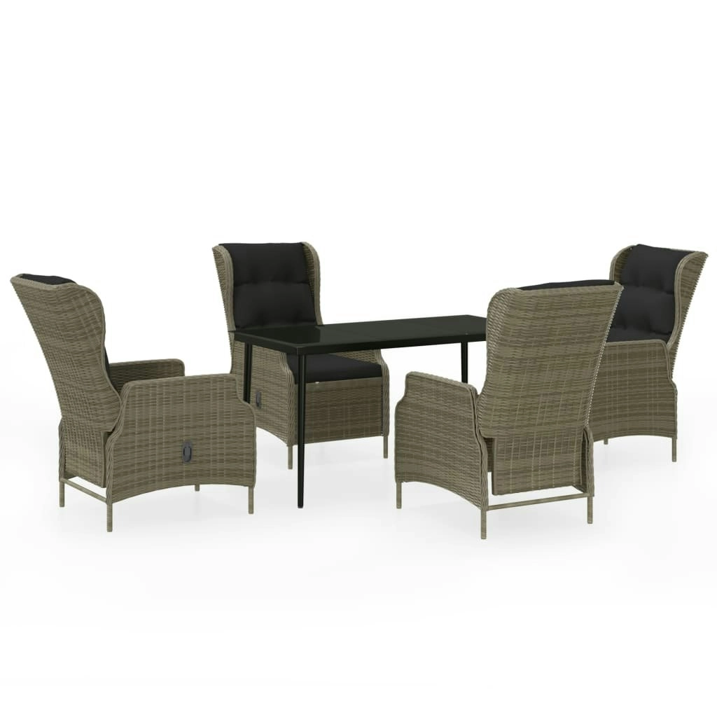 5 Piece Garden Dining Set Brown 3099669