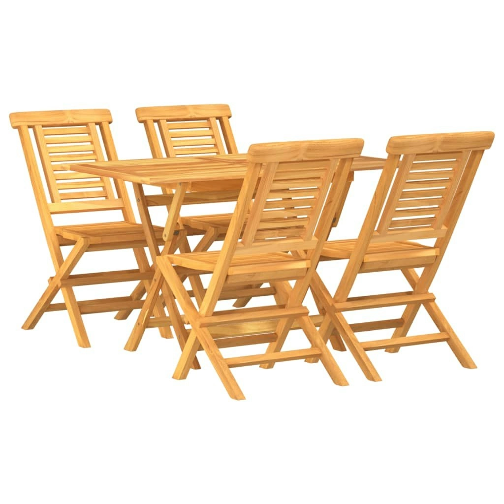 5 Piece Garden Dining Set Solid Wood Teak 3154999