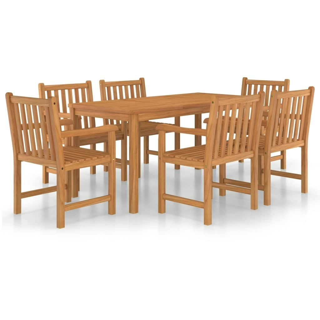 7 Piece Garden Dining Set Solid Teak Wood 3059940