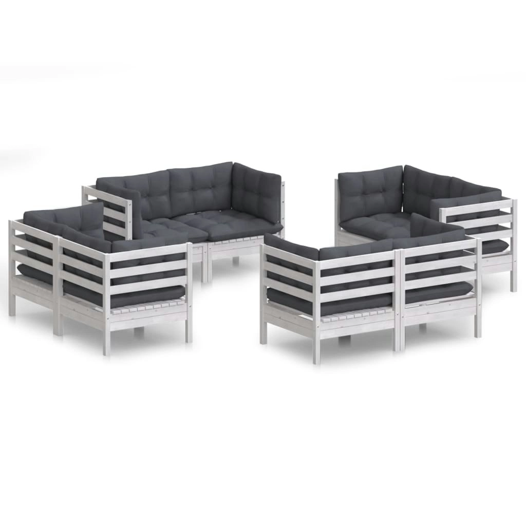 8 Piece Garden Lounge Set with Anthracite Cushions Pinewood 3096059