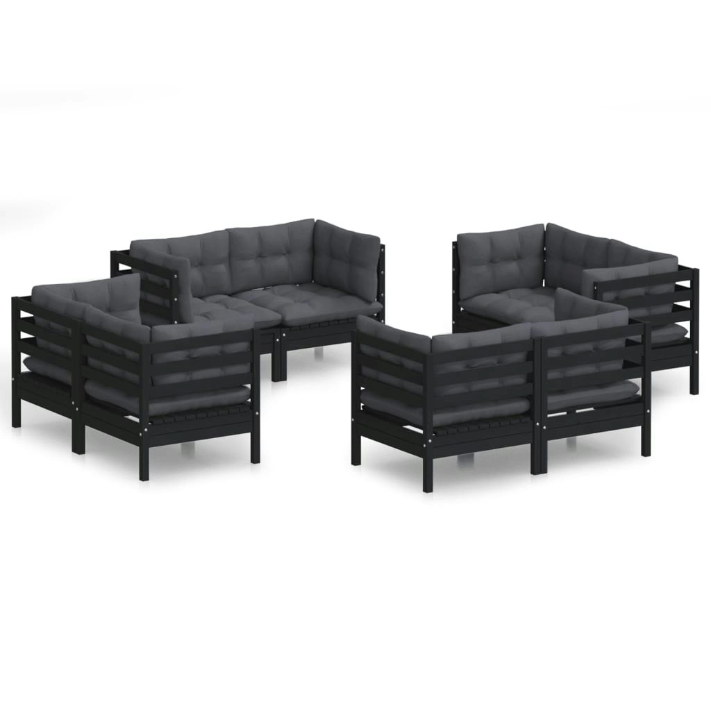 8 Piece Garden Lounge Set with Anthracite Cushions Pinewood 3096062