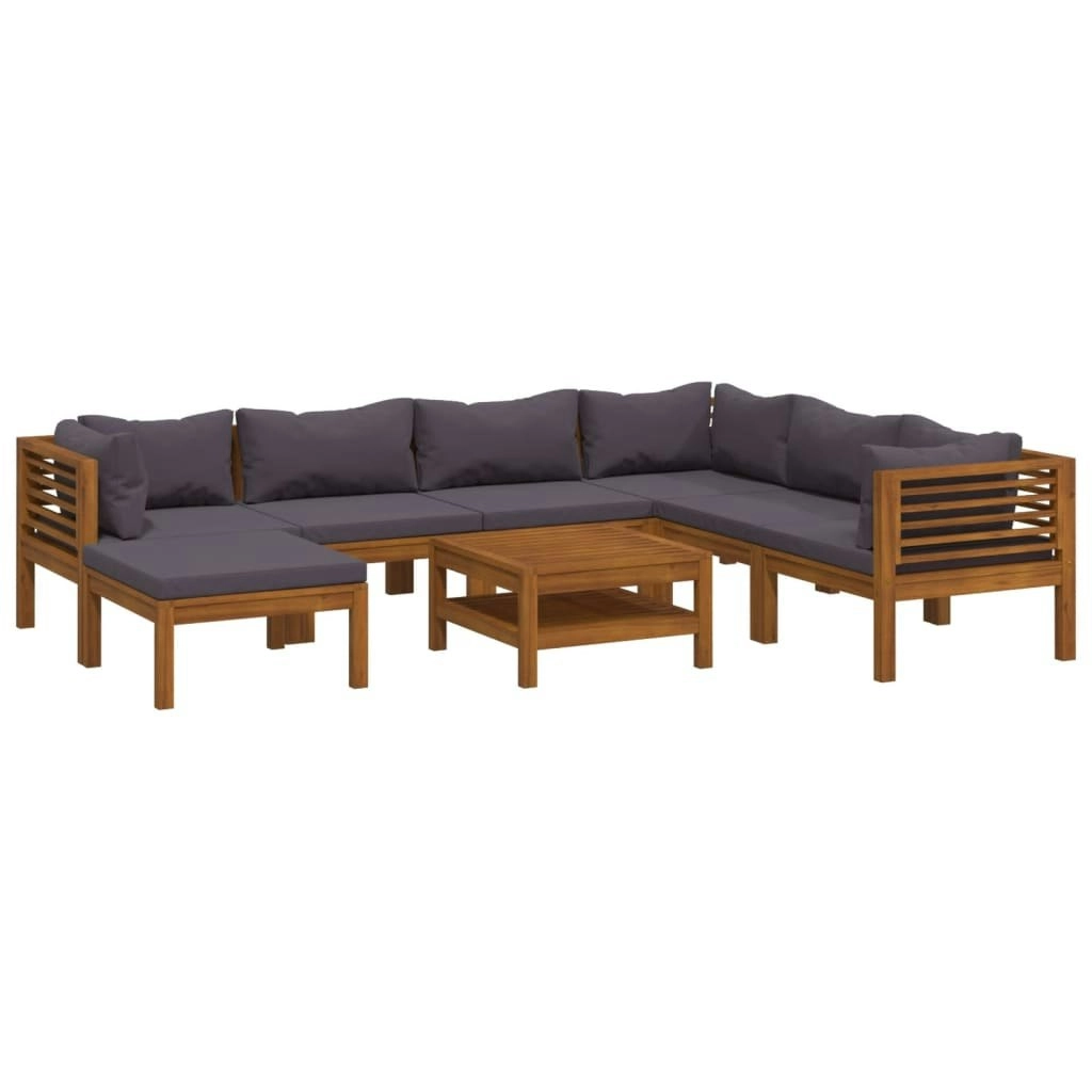 8 Piece Garden Lounge Set with Cushion Solid Acacia Wood 3086908