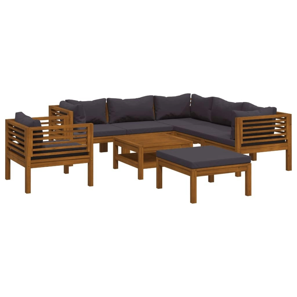 8 Piece Garden Lounge Set with Cushion Solid Acacia Wood 3086907