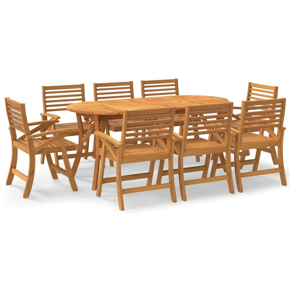 9 Piece Garden Dining Set Solid Wood Acacia 3155465