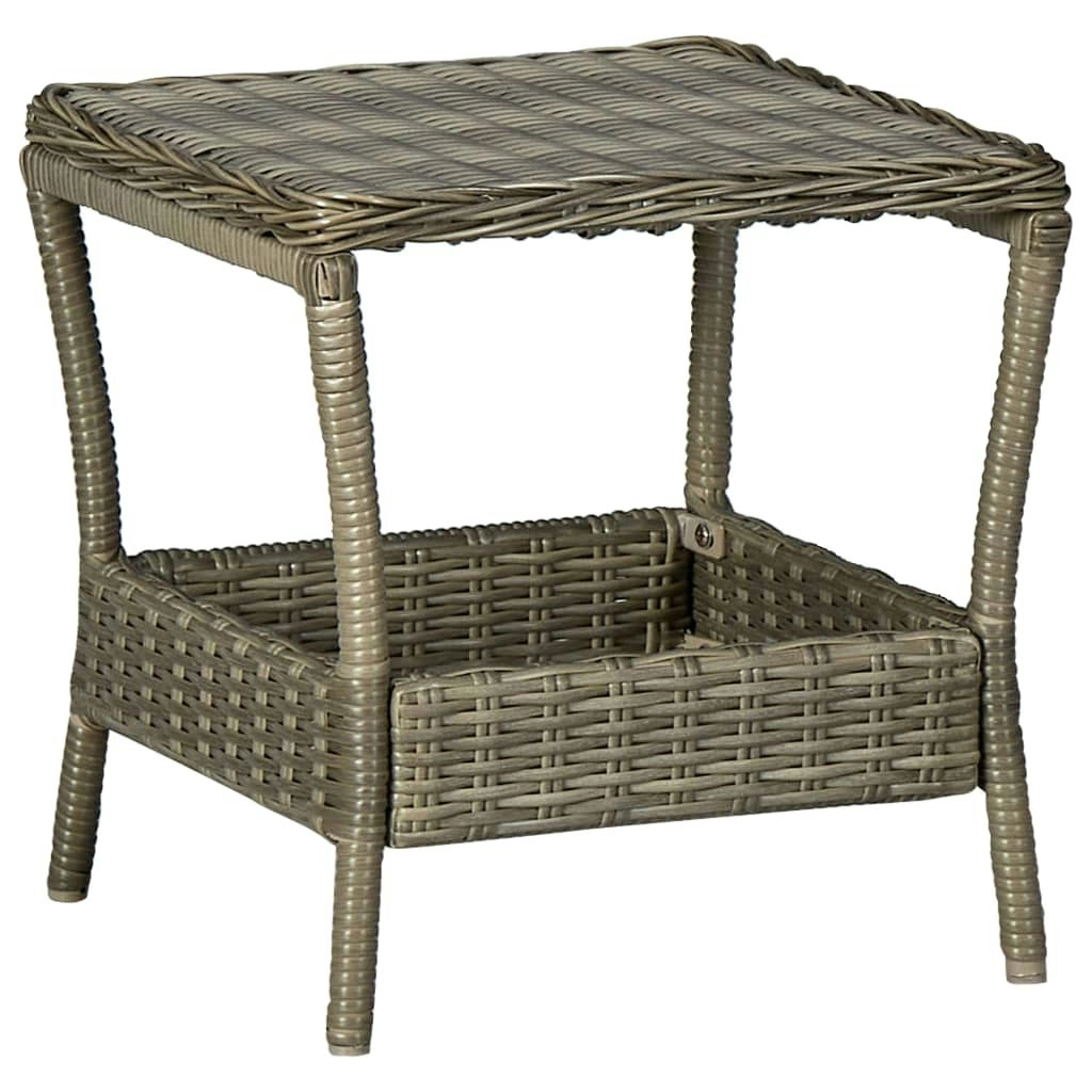 Garden Table Brown 45x45x46.5 cm Poly Rattan 313308