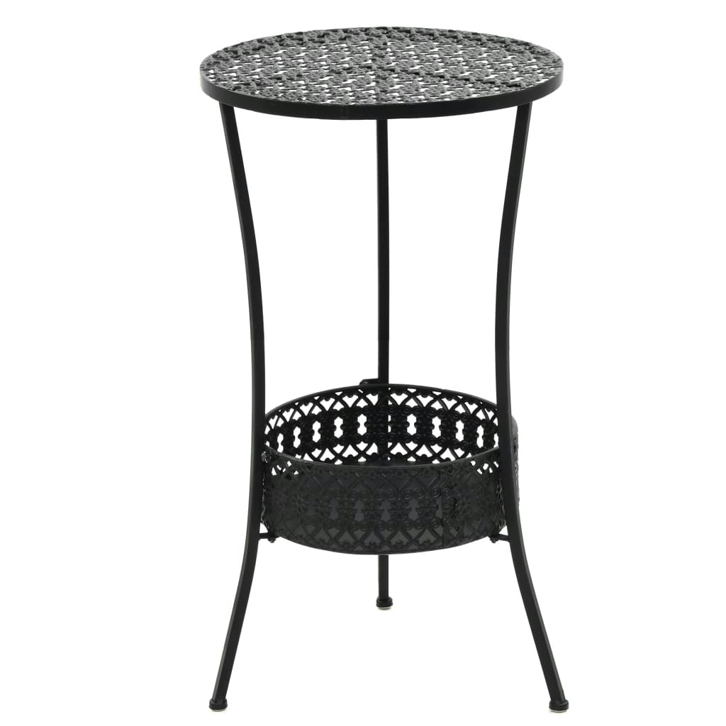 Bistro Table Black 40x70 cm Metal 245939