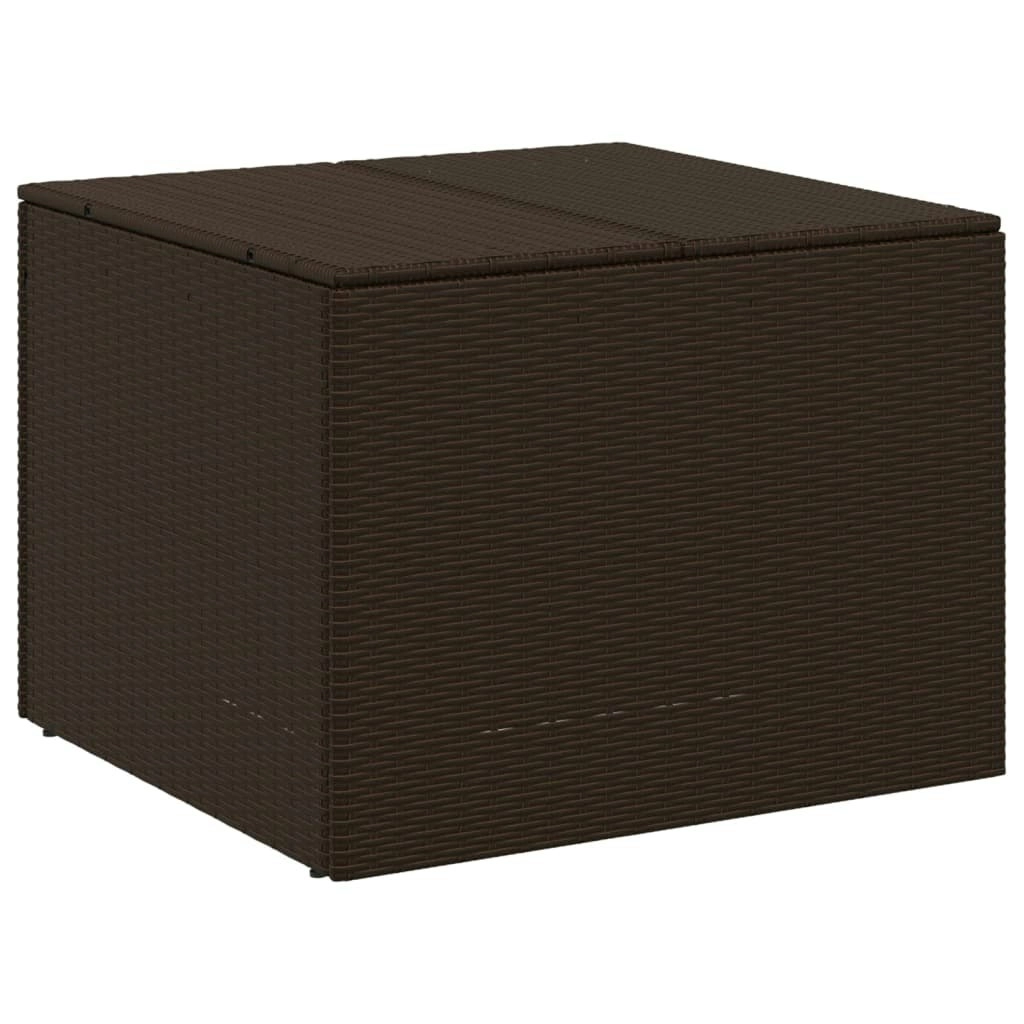 Garden Storage Box Brown 291L Poly Rattan 365337