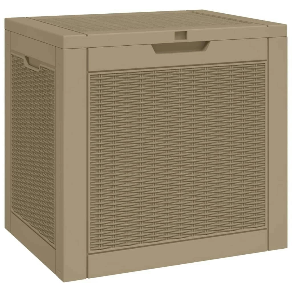 Garden Storage Box Light Brown 55.5x43x53 cm Polypropylene 364179