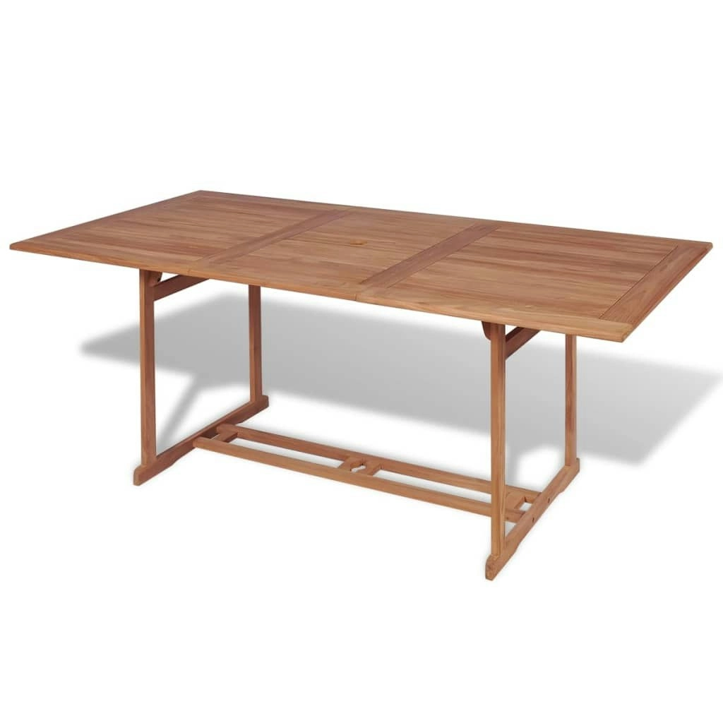 Garden Table 180x90x75 cm Solid Teak Wood 43034