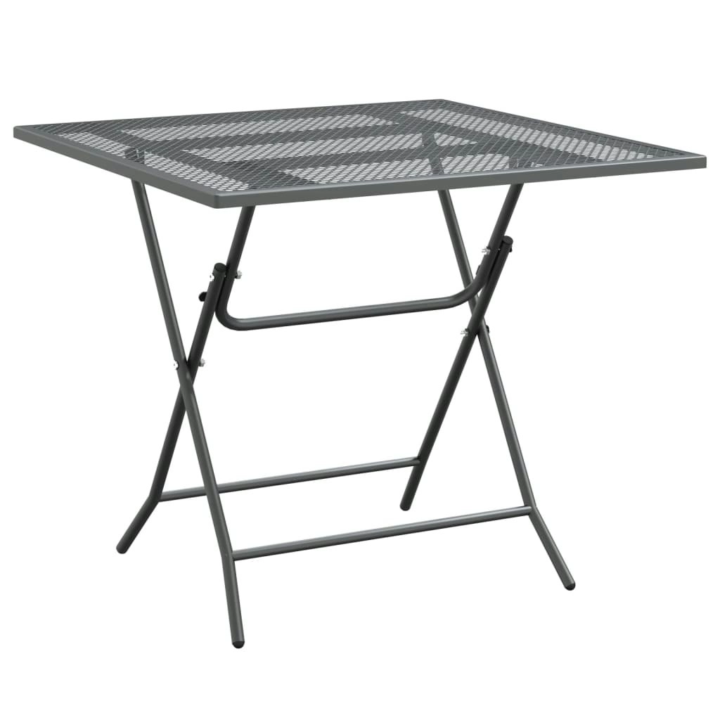 Garden Table 80x80x72 cm Expanded Metal Mesh Anthracite 317345