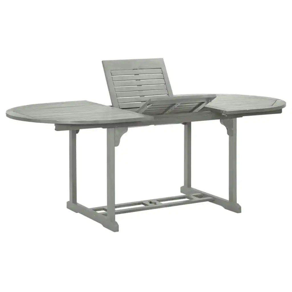 Garden Table Grey 200x100x75 cm Solid Acacia Wood 47277