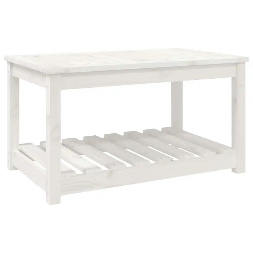 Garden Table White 82.5x50.5x45 cm Solid Wood Pine 824135