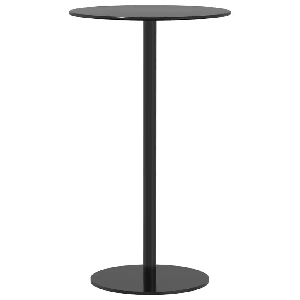 Garden Table Round Black Ã˜60x105 cm Steel 4009309