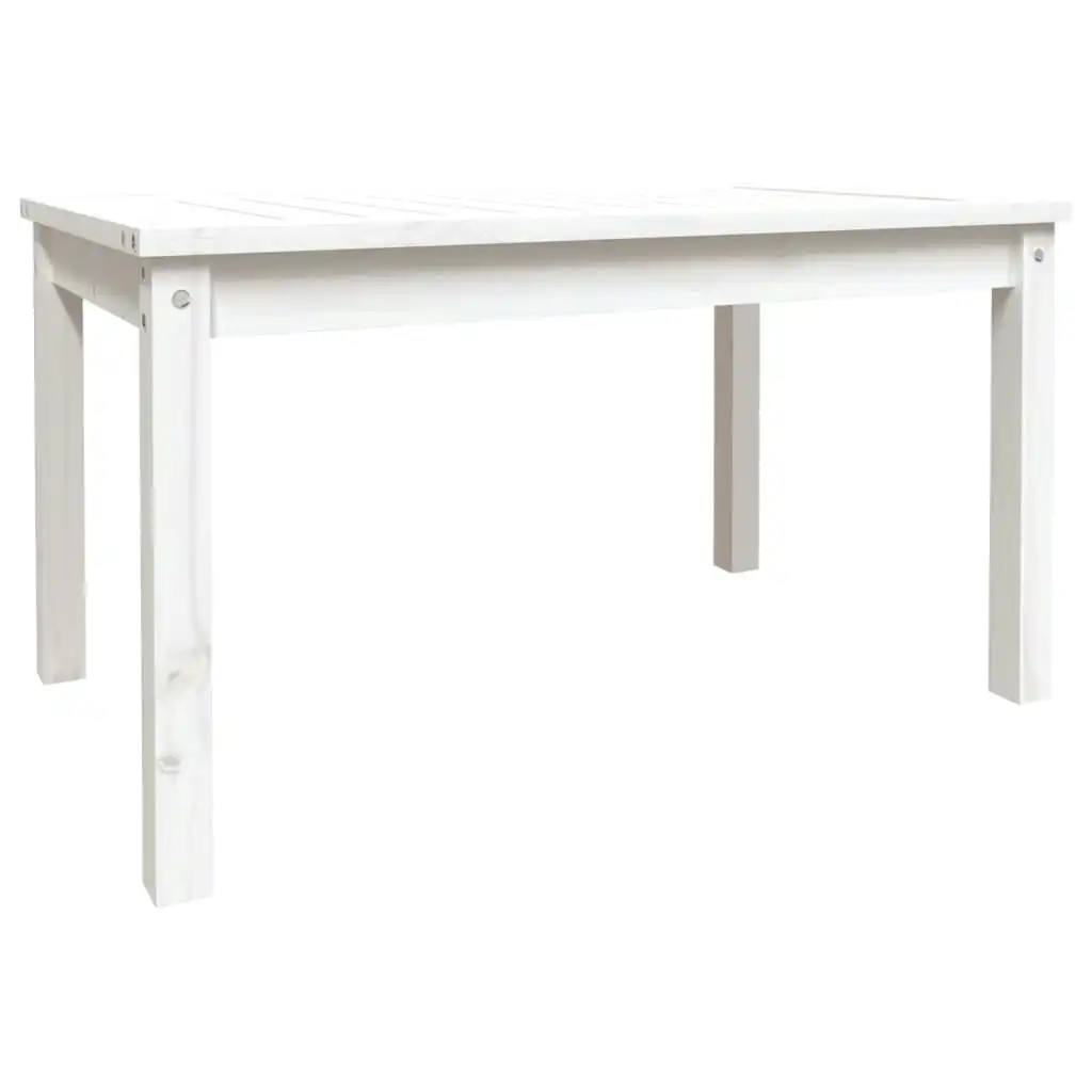 Garden Table White 82.5x50.5x45 cm Solid Wood Pine 824114