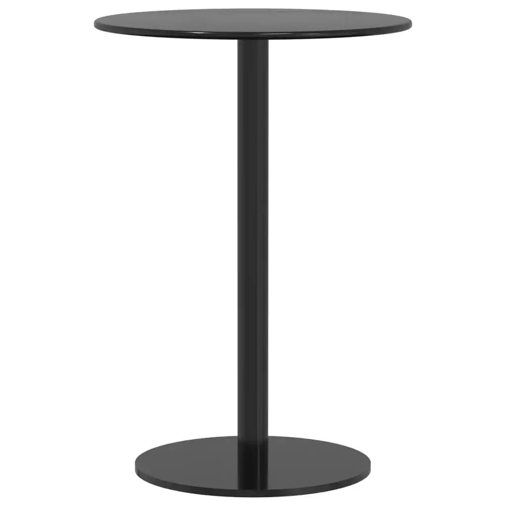 Garden Table Round Black Ã˜50x72 cm Steel 4009308