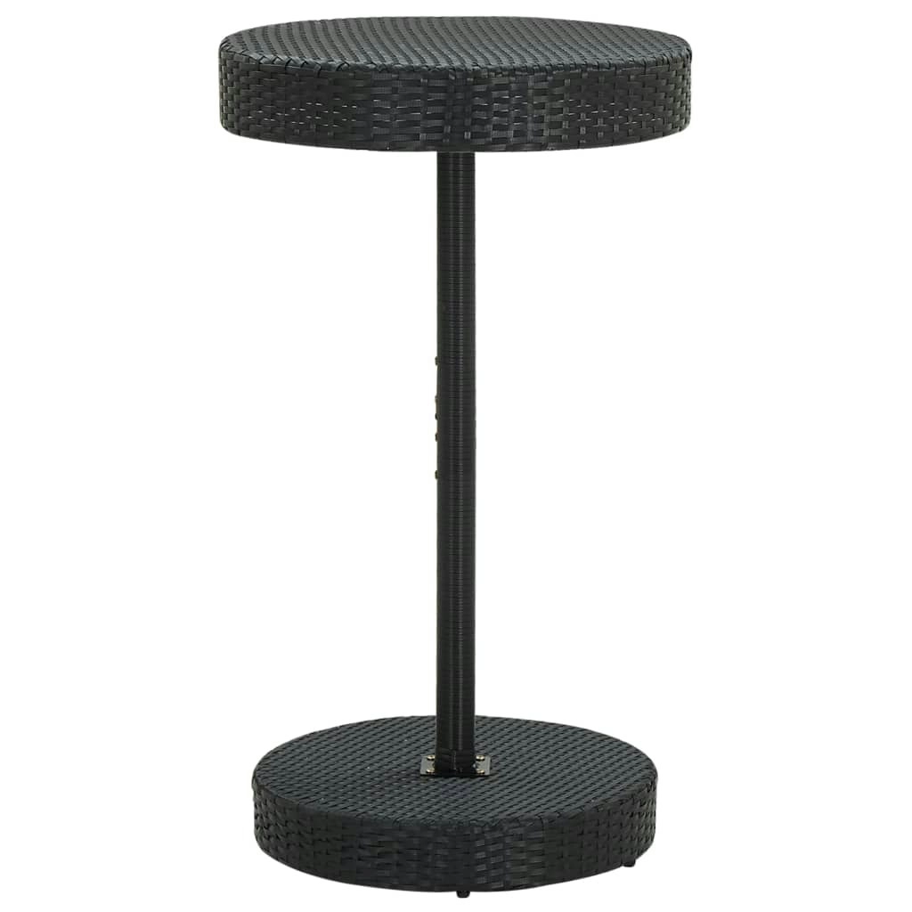 Garden Table Black 60.5x106 cm Poly Rattan 45856