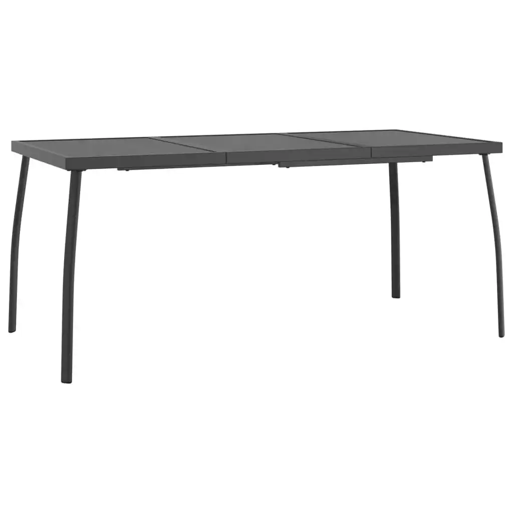 Garden Table Anthracite 165x80x72 cm Steel Mesh 362734