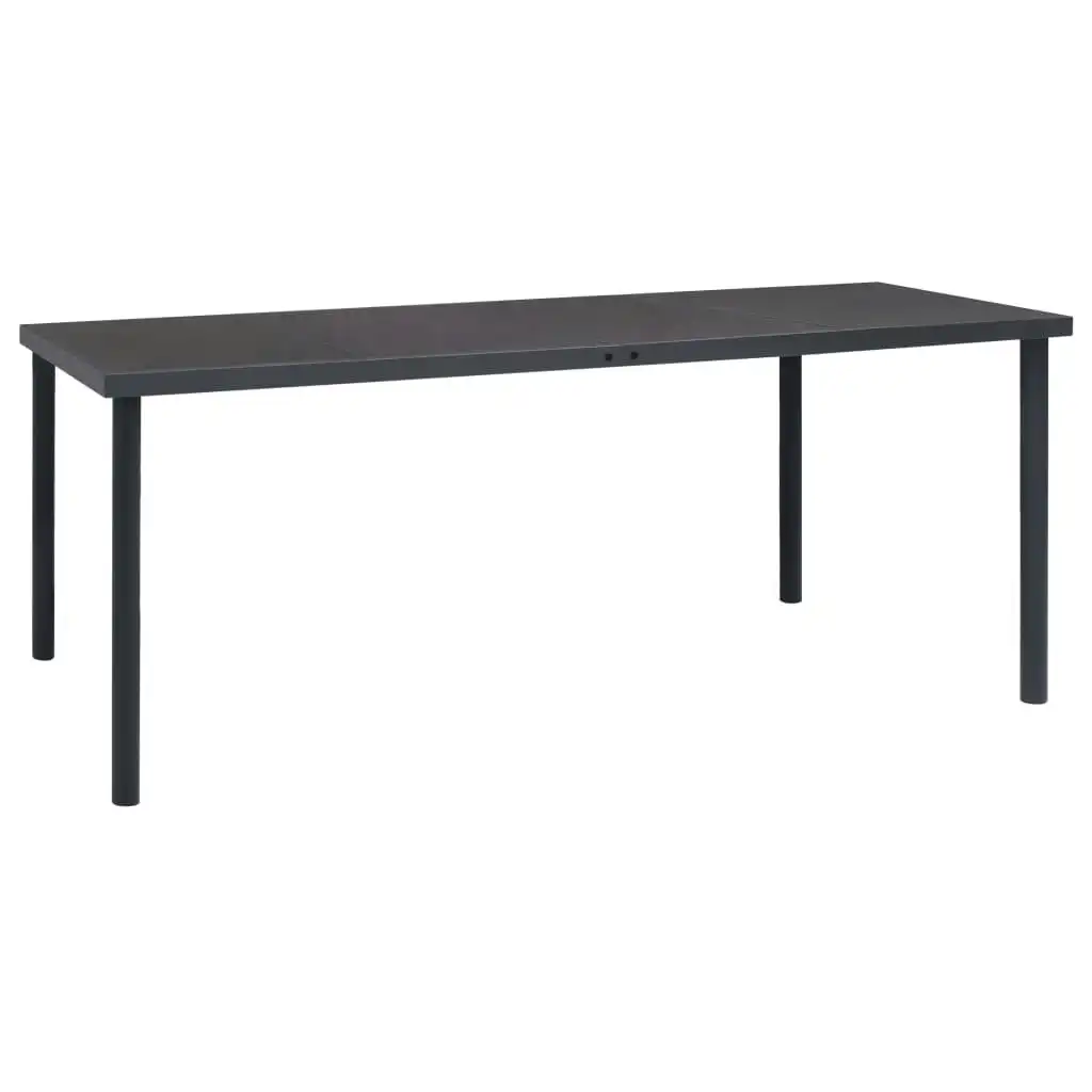 Outdoor Dining Table Anthracite 190x90x74 cm Steel 313088