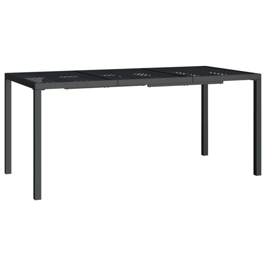 Garden Table Anthracite 165x80x72 cm Steel 362746