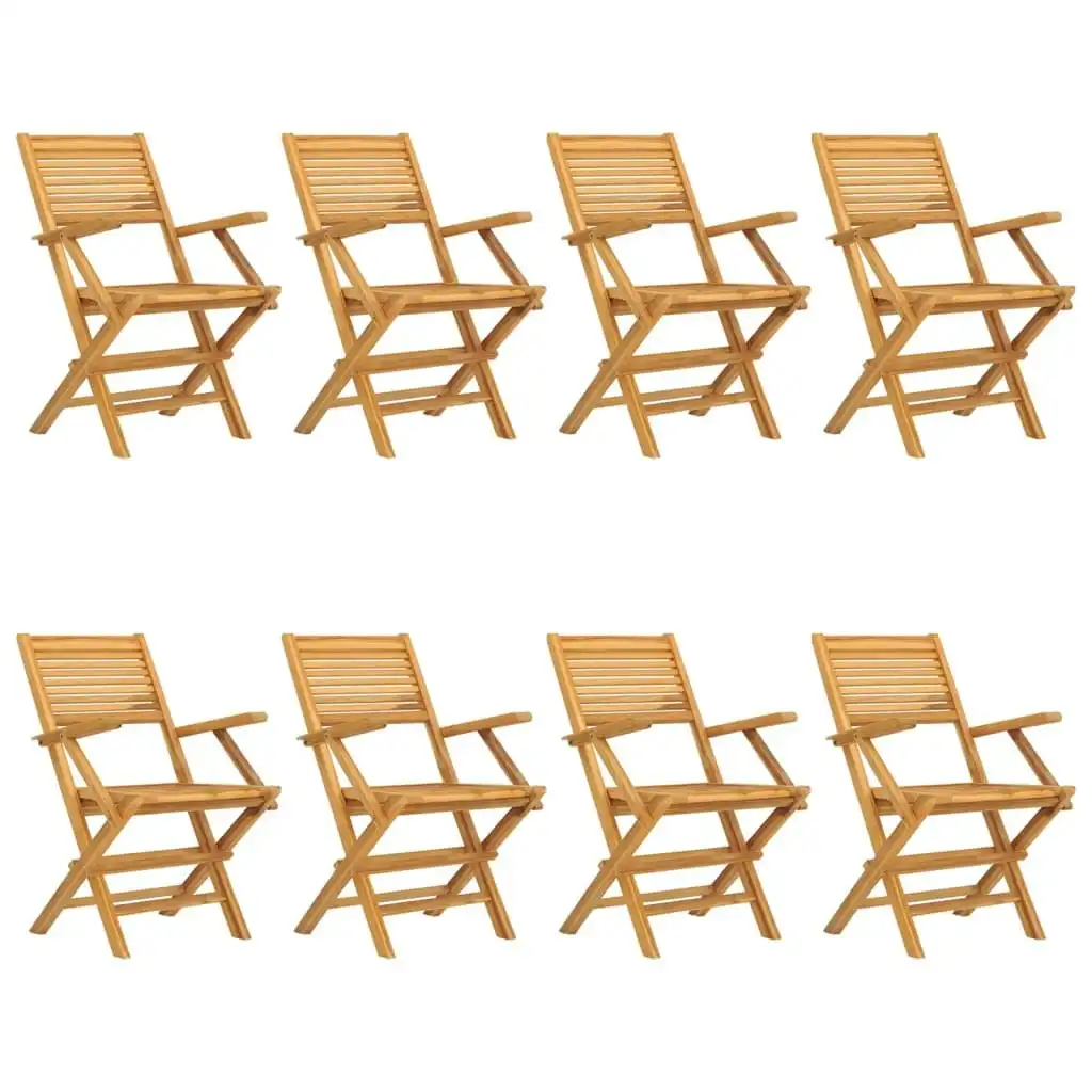 Folding Garden Chairs 8 pcs 55x62x90 cm Solid Wood Teak 3155069