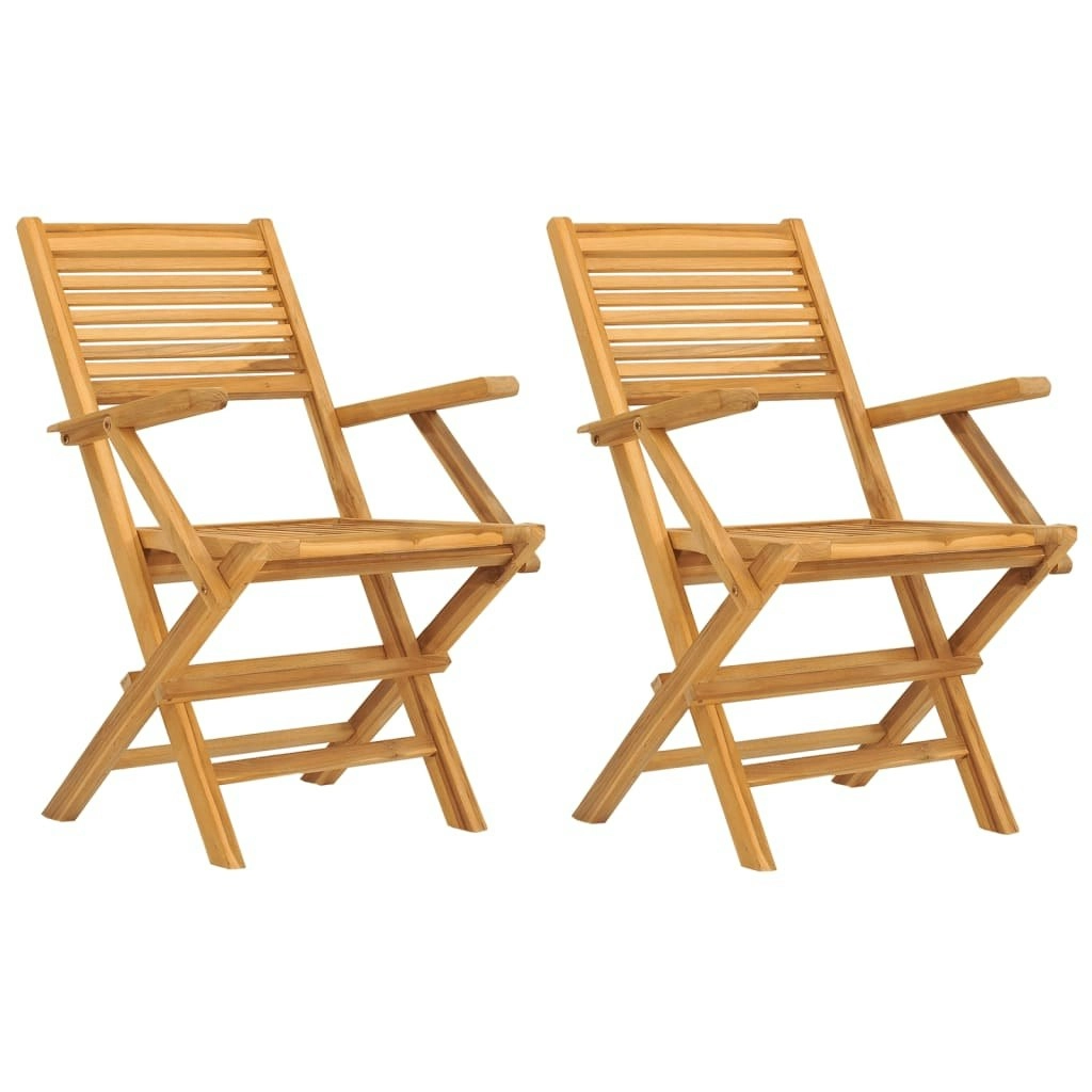 Folding Garden Chairs 2 pcs 55x62x90 cm Solid Wood Teak 362762