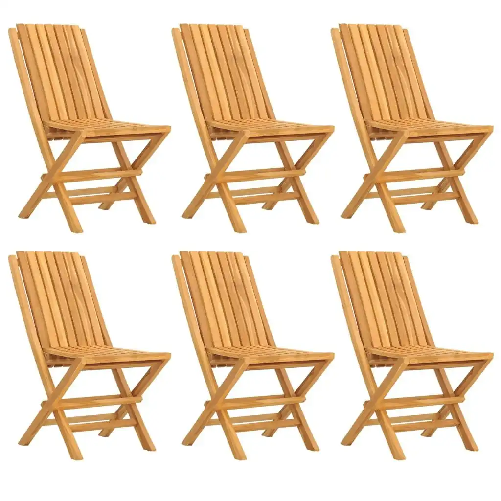 Folding Garden Chairs 6 pcs 47x47x89 cm Solid Wood Teak 3155053