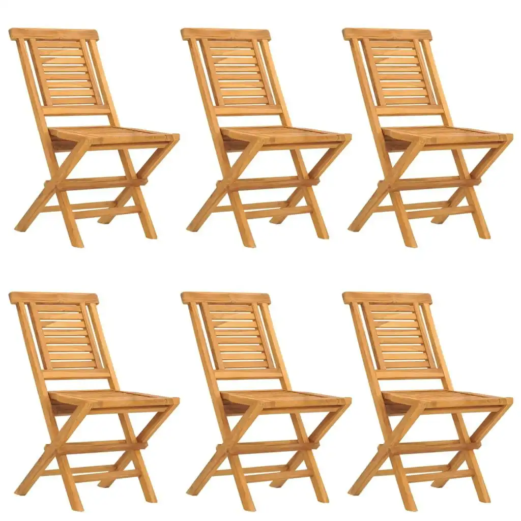 Folding Garden Chairs 6 pcs 47x63x90 cm Solid Wood Teak 3155047